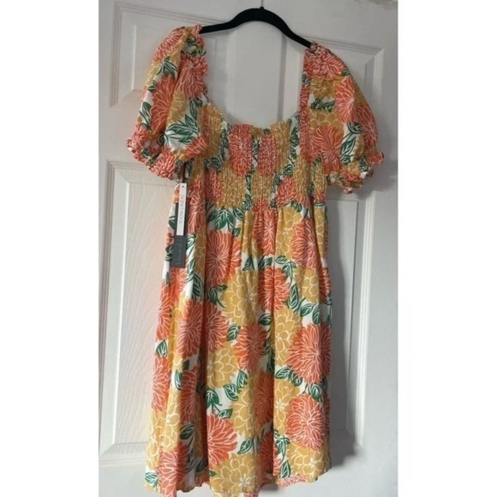 House of Harlow 1960  ‎ 100% Linen Tropical Summer Mini Dress - Picture 10 of 11